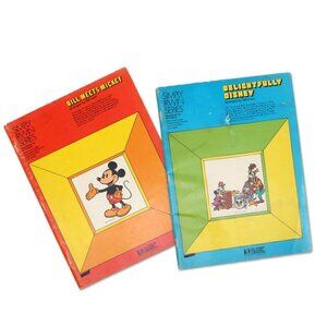 Vintage 70s Disney Sheet Music Books Mickey Mouse Goofy Bill Irwin Orange Blue